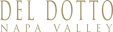 Del Dotto Vineyards logo, Napa Valley historic estate piazza, link to homepage