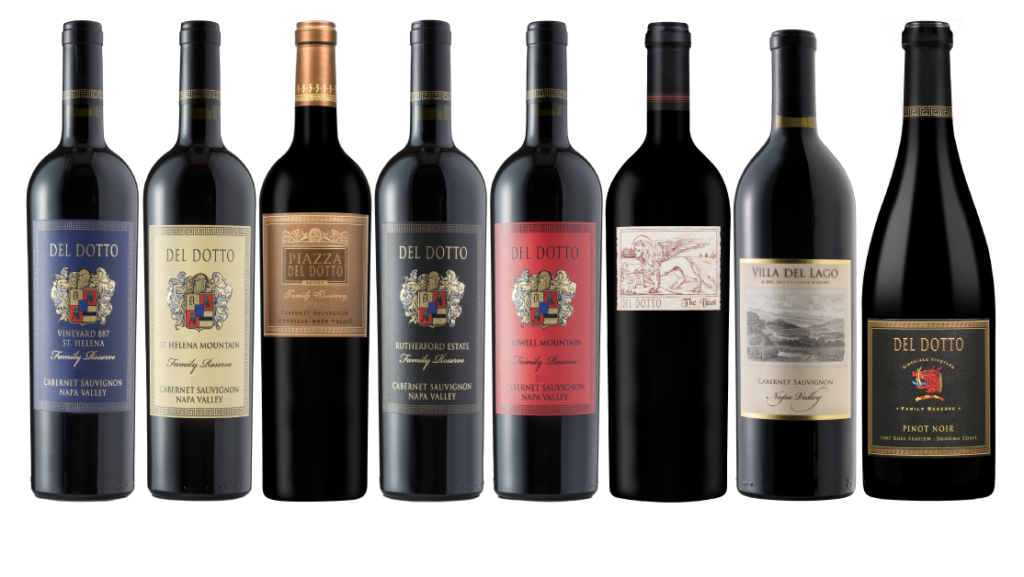 Del Dotto Wine bottles